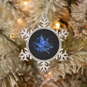 Lunar Moth Tin Sneeuwvlok Ornament