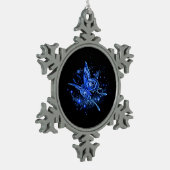 Lunar Moth Tin Sneeuwvlok Ornament (Links)
