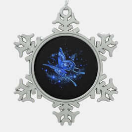 Lunar Moth Tin Sneeuwvlok Ornament