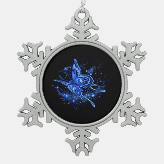 Lunar Moth Tin Sneeuwvlok Ornament (Voorkant)