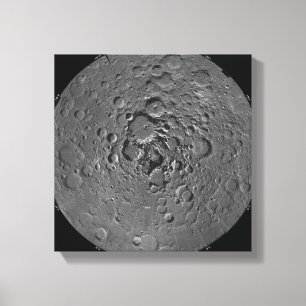Lunar mozaïek van het noordpoolgebied van de m canvas afdruk