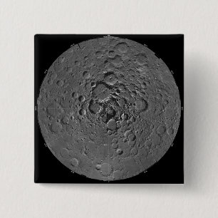 Lunar mozaïek van het noordpoolgebied van de m vierkante button 5,1 cm