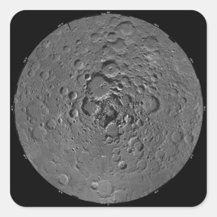 Lunar mozaïek van het noordpoolgebied van de m vierkante sticker