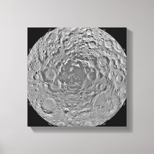 Lunar mozaïek van het zuidpoolgebied van de m canvas afdruk (Voorkant)