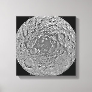 Lunar mozaïek van het zuidpoolgebied van de m canvas afdruk