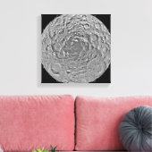 Lunar mozaïek van het zuidpoolgebied van de m canvas afdruk (Insitu (Woonkamer))