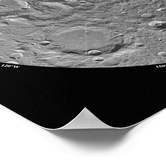 Lunar mozaïek van het zuidpoolgebied van de m poster (Hoek)