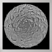 Lunar mozaïek van het zuidpoolgebied van de m poster (Voorkant)