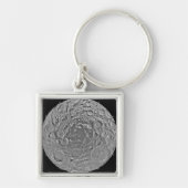 Lunar mozaïek van het zuidpoolgebied van de m sleutelhanger (Voorkant)