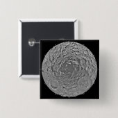 Lunar mozaïek van het zuidpoolgebied van de m vierkante button 5,1 cm (Voorkant /achterkant)