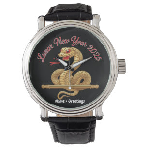 Lunar New Year 2025 viert het jaar van de slang Horloge