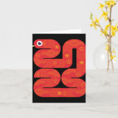 Lunar New Year 2025 - Year Of The Snake  Kaart (Gele Bloem)
