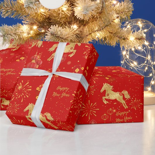 Lunar New Year 2026 | Year of the Horse Cadeaupapier (Feestdagen)