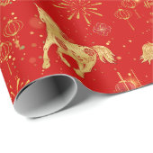 Lunar New Year 2026 | Year of the Horse Cadeaupapier (Rol Hoek)