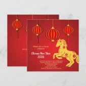 Lunar New Year 2026 | Year of the Horse Kaart (Voorkant / Achterkant)