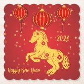 Lunar New Year 2026 | Year of the Horse Kartonnen Onderzetters (Voorkant)
