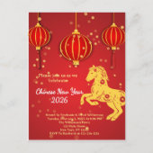 Lunar New Year 2026 | Year of the Horse Uitnodiging Briefkaart (Voorkant)