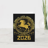 Lunar New Year 2026 Zodiac Horse Collection Kaart (Voorkant)