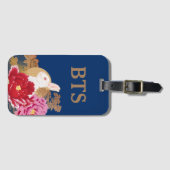 Lunar New Year - Blue Gold Rabbit Bagagelabel (Voorkant (horizontaal))