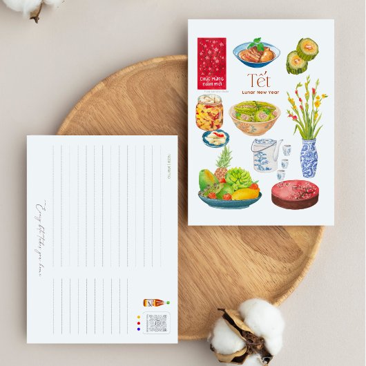 Lunar New Year Food Briefkaart