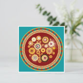 Lunar New Year Greeting Card Cantonese Chinees Feestdagenkaart (Staand voorkant)