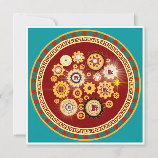 Lunar New Year Greeting Card Cantonese Chinees Feestdagenkaart