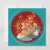 Lunar New Year Greeting Card in Cantonees Chinees Feestdagenkaart (Voorkant)