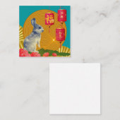 Lunar New Year Greeting Card in Cantonees Chinees Notitiekaartje (Voorkant / Achterkant)