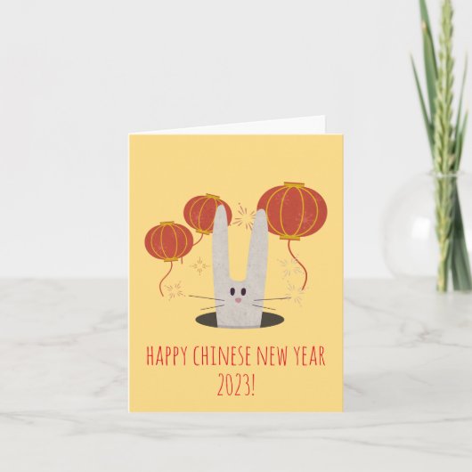 Lunar New Year Greetings for the Year Rabbit Ca Kaart (Voorkant)