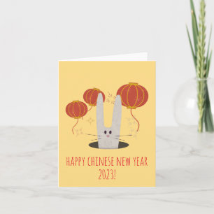 Lunar New Year Greetings for the Year Rabbit Ca Kaart