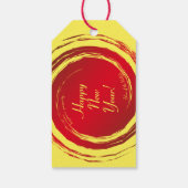 Lunar New Year Happiness Prosperity Harmony Cadeaulabel (Achterkant)
