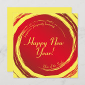 Lunar New Year Happiness Prosperity Harmony Feestdagenkaart (Voorkant / Achterkant)