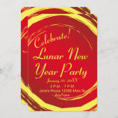 Lunar New Year Happiness Prosperity Harmony Kaart (Voorkant / Achterkant)