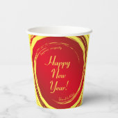 Lunar New Year Happiness Prosperity Harmony Papieren Bekers (Achterkant)