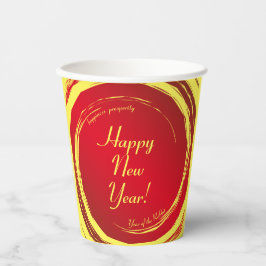 Lunar New Year Happiness Prosperity Harmony Papieren Bekers