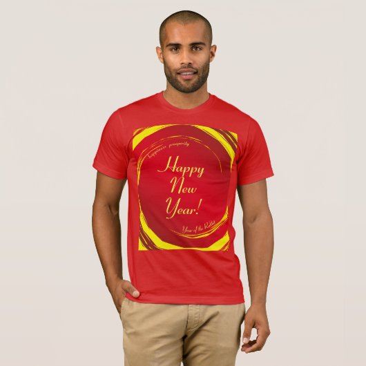 Lunar New Year Happiness Prosperity Harmony T-shirt (Voorkant volledig)
