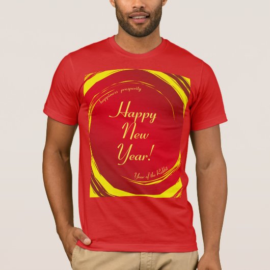 Lunar New Year Happiness Prosperity Harmony T-shirt (Voorkant)