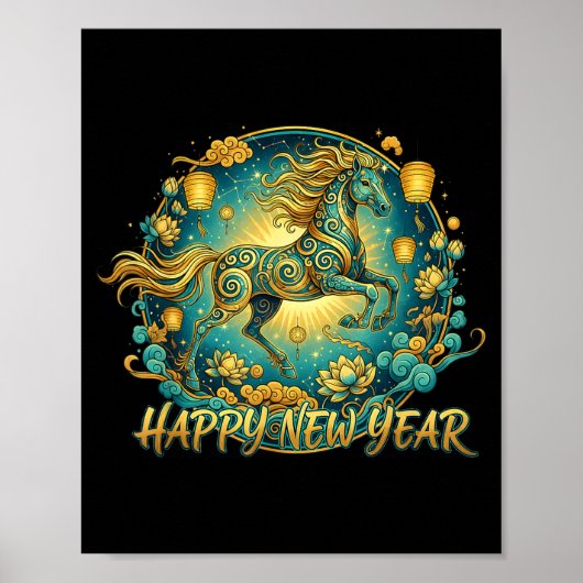 Lunar New Year Happy Chinese New Year Of The Horse Poster (Voorkant)