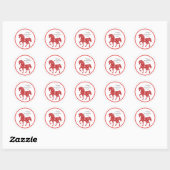 Lunar New Year Horse Sticker Pack Red Floral (Vel)