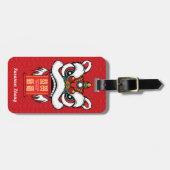 Lunar New Year Lion Dance with Banner Bagagelabel (Voorkant horizontaal)
