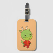 Lunar New Year of Dragon Zodiac Animal Bagagelabel (Voorkant (verticaal))