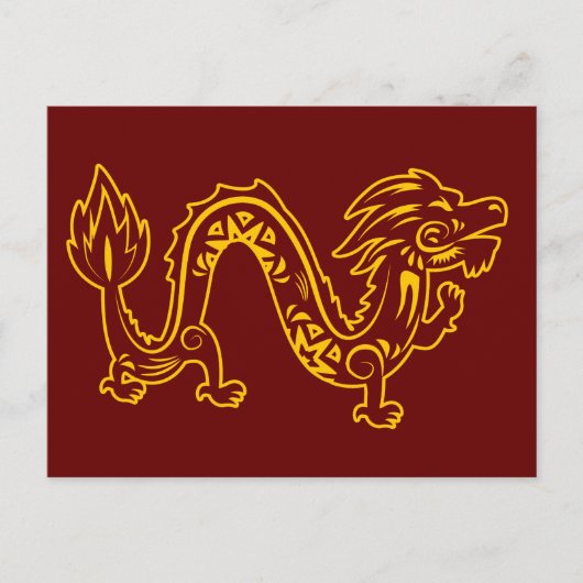 Lunar New Year of Dragon Zodiac Animal Briefkaart (Voorkant)