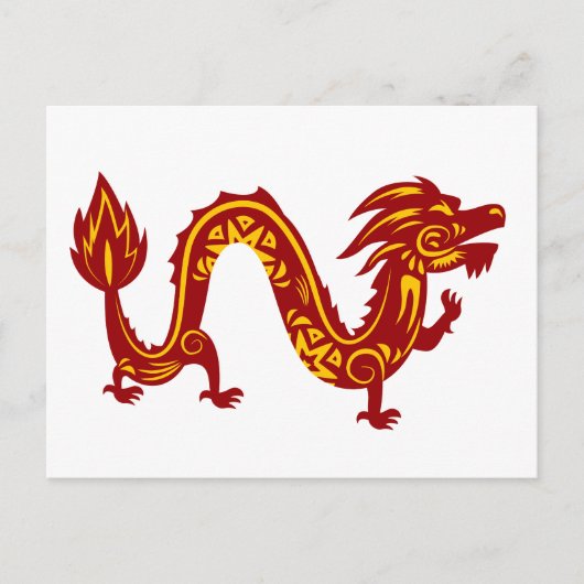 Lunar New Year of Dragon Zodiac Animal Briefkaart (Voorkant)