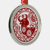 Lunar New Year of Ox 2021 Zodiac Animal Metalen Ornament (Rechts)