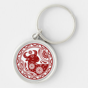 Lunar New Year of Ox 2021 Zodiac Animal Sleutelhanger