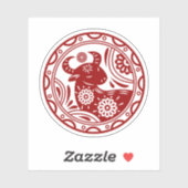 Lunar New Year of Ox 2021 Zodiac Animal Sticker (Vel)