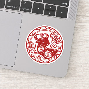 Lunar New Year of Ox 2021 Zodiac Animal Sticker