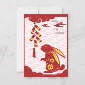 Lunar New Year of Rabbit 2023 Zodiac Animal Kaart (Voorkant)