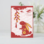 Lunar New Year of Rabbit 2023 Zodiac Animal Kaart (Staand voorkant)