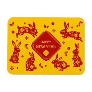 Lunar New Year of Rabbit 2023 Zodiac Animal Magneet